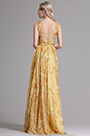 Halter Neck Yellow Printed Summer BOHO Evening Dress