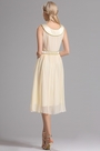 Robe Courte Sans Manche Beige