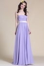 A Line Strapless Lavender Evening Dress Bridesmaid Dress