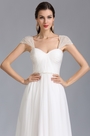 Robe de mariée princesse simple fluide manches courtes