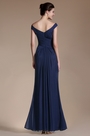 Blue Simple Straps Evening Dress