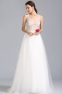 Plunging V Neck Wedding Prom Dress