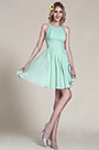 Robe demoiselle d'honneur patineuse vert pastel