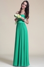 Simple A Line Strapless Green Bridesmaid Dress