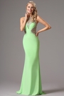 Robe de Soirée Longue Vert Clair Sans Manche