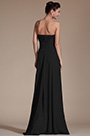 Strapless Sweetheart Slit Black Bridesmaid Dress