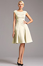 Elegant Beige Capped Sleeves Party Dress Cocktail Dress