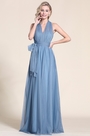 A Linie Blau Brautjungfer Kleid Abendkleid