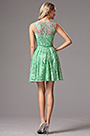 grünes Spitzes Brautjungferkleid Cocktail Kleid