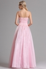 Rosa Schatz Stickerei A-Linie Prom Abendkleid
