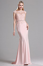 Pink mit Perlen verzierte Spitze Mermaid Abendkleid