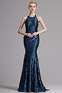 Elegant Halter Spitze Mermaid Abendkleid