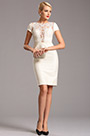 Ein Stück Kurze Ärmeln Weiß Kurzes Kleid