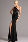 Ein Schulter Schwarzes Abendkleid Formelles Kleid