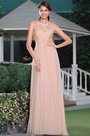 Strapless Empire Waist Rosy Brown Bridesmaid Dress