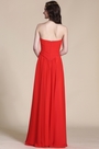 Robe de soirée longue rouge pour mariage décolleté coeur