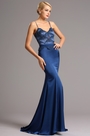 Spaghetti Straps Sweetheart Neck Blue Evening Dress Formal Gown