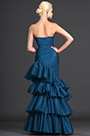 Strapless Sweerheart Blue Evening Gown