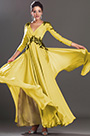 Stunning V Neck Yellow Evening Dress Prom Dress