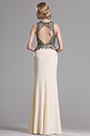 Elegant Linie Beige Prom Abendkleid