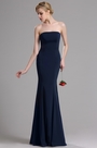 Robe de Soirée Sans Bretelle Bleu Foncé