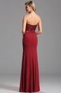 Strapless Sweetheart Red Sequin Evening Formal Gown