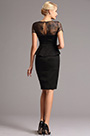 Vintage Lace Short Sleeves Black Short Dress