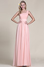 Elegant One Shoulder Pink Bridesmaid Dress Prom Dress