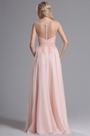Sheer Ausschnitt Pink Appplikationen Abendkleid