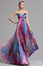 Sweetheart Printed A Line Prom Evening Dress