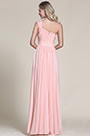 Elegant One Shoulder Pink Bridesmaid Dress Prom Dress