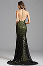 Sleeveless Long Sequin Green Formal Dress Evening Gown