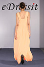 Sexy V Cut Orange Evening Dress Prom Dress