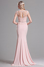 Pink mit Perlen verzierte Spitze Mermaid Abendkleid