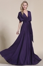 Robe de soirée longue violette pour mariage transformable