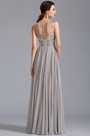 Элегантное Серое Вечернее Платье Без Рукава для Торжества