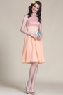 Adorable Sleeveless Peach Party Dress Cocktail Dress