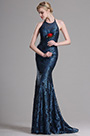 Elegant Halter Spitze Mermaid Abendkleid