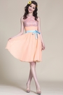 Adorable Sleeveless Peach Party Dress Cocktail Dress