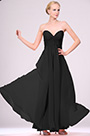 Strapless Black Evening Dress