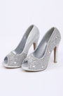 Серебрянные Туфли с Высокой Каблукой