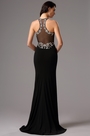 Stunning Halter Neck High Slit Black Prom Gown