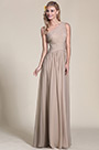 One Shoulder Grey Bridesmaid Dress Evening Dress