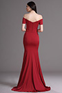 Burgundes Auf Schulter Mermaid Formal Abendkleid