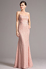 Blush Overlace Bridesmaid Dress with Sweetheart Neckline