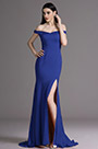 Royal Blue Off Shoulder High Slit Formal Dress Evening Gown
