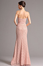 Blush Overlace Bridesmaid Dress with Sweetheart Neckline