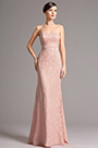 Blush Overlace Bridesmaid Dress with Sweetheart Neckline