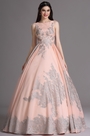 Robe Princesse Sans Manche en Dentelle Rose
