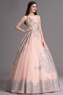 Robe Princesse Sans Manche en Dentelle Rose